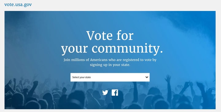 Example of new Web design standards applied at vote.usa.gov