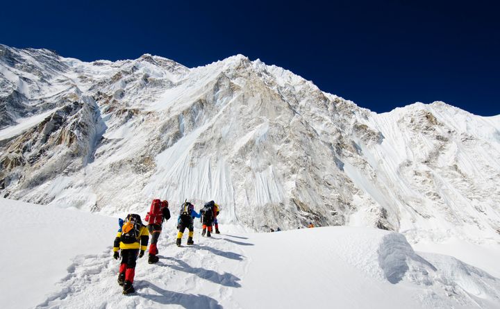 Climbers in the Solu Khumbu Everest region.