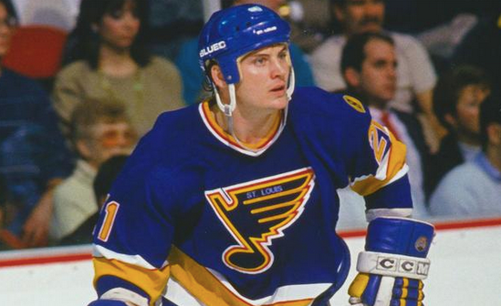 Todd Ewan playing for the St. Louis Blues.