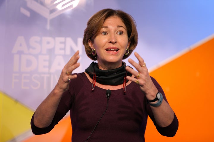 Anne-Marie Slaughter, president and chief executive officer of the New America Foundation, speaks during the Aspen Ideas Festival in Aspen, Colorado, U.S., on Tuesday, July 1, 2014. 