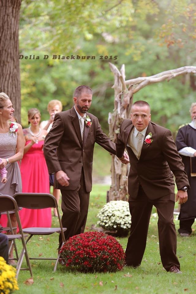 Brides Dad Stops Wedding So Stepdad Can Walk Down The Aisle Too Huffpost Life