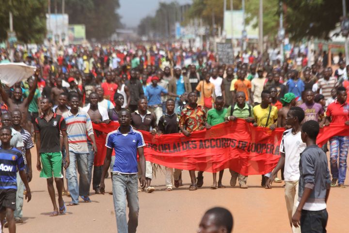 Protesters call on Catherine Samba-Panza, the interim president of the Central African Republic, to resign.