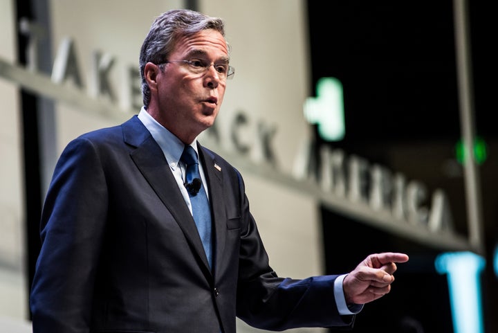 "It’s a sport, for crying out loud. It’s a football team," said GOP presidential candidate Jeb Bush when asked for his opinion about whether the Washington NFL team's name is offensive.