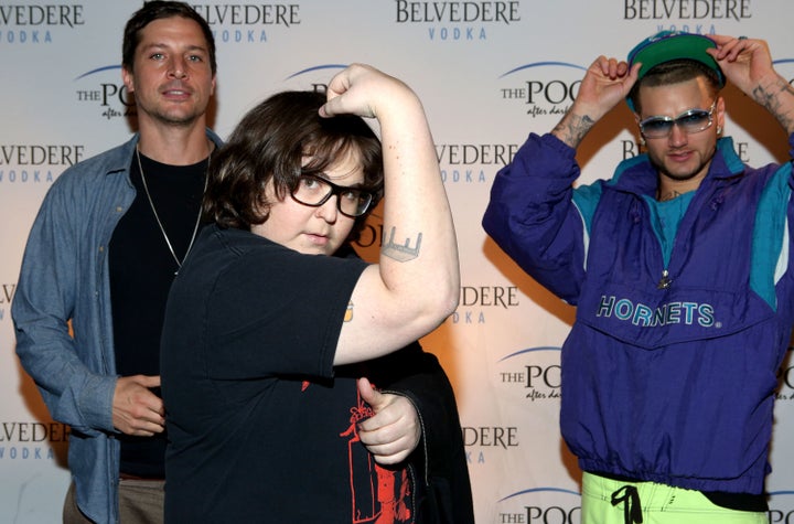 Milonakis with his hip-hop group Three Loco in 2013.