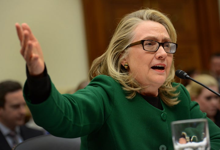 Hillary Clinton testifies on the Benghazi attack before the House Foreign Relations Committee in January 2013.