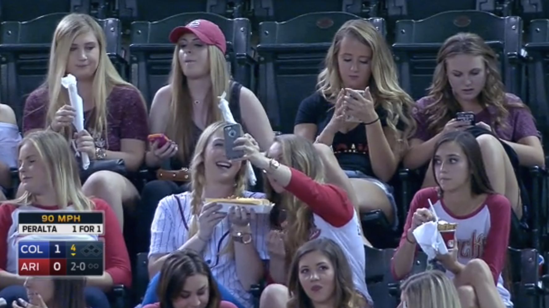 MLB announcers mock sorority sisters taking selfies during Arizona