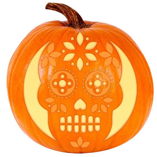Free Printable Pumpkin Carving Stencils Sugar Skull