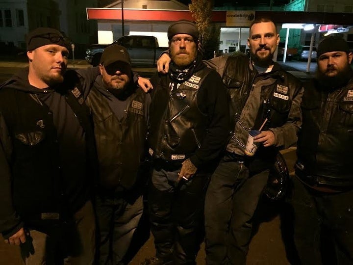 Members of the Anubis Ridans Motorcycle Club came out to support their community.