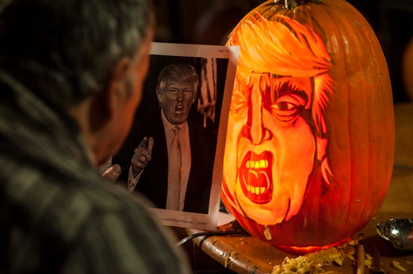 How To Carve Donald Trump S Face Into A Pumpkin This Halloween Huffpost Life