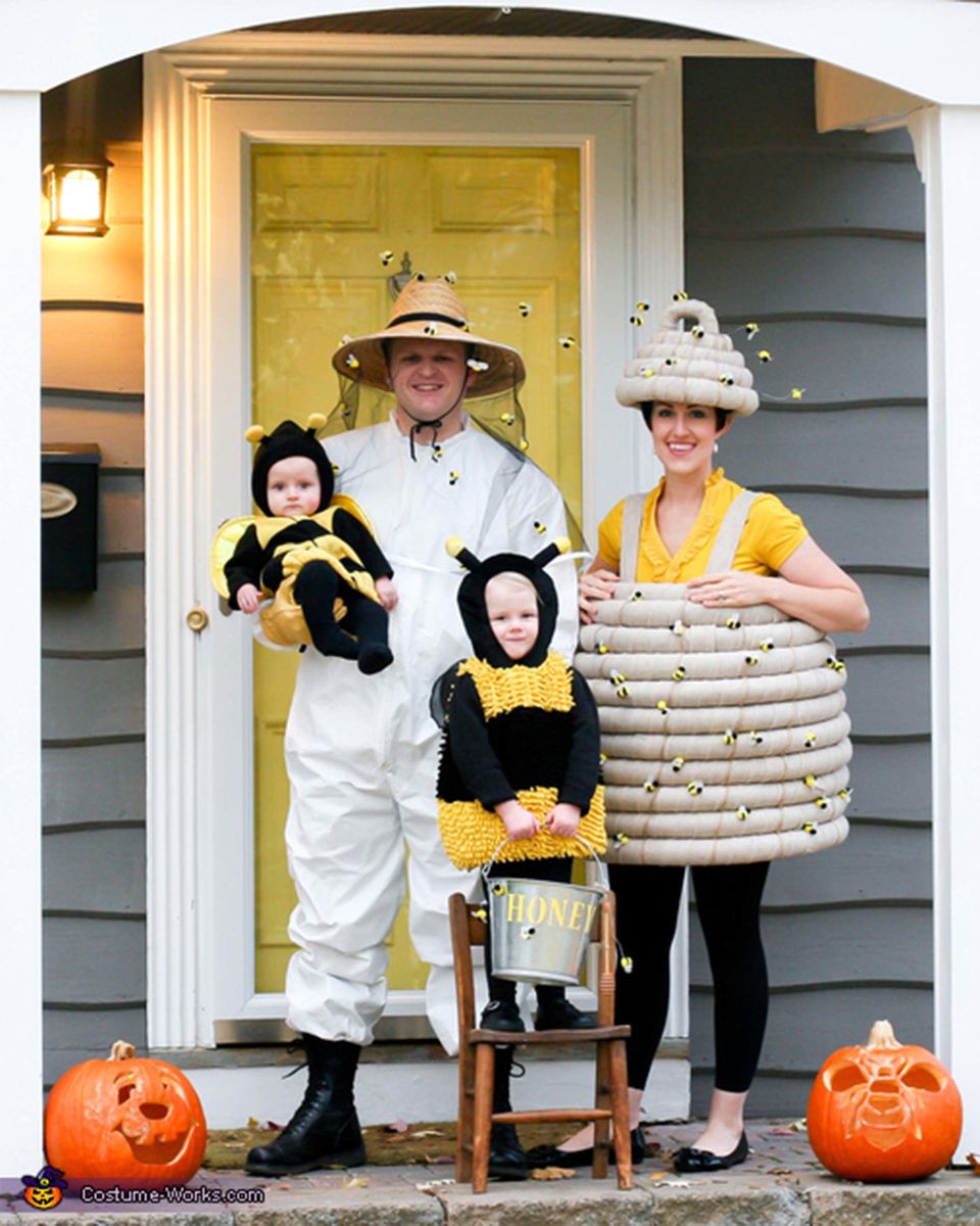 Bees, Beehive And Beekeeper