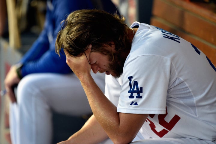 Kershaw after a disappointing seventh inning in Game One of the 2014 NLDS.