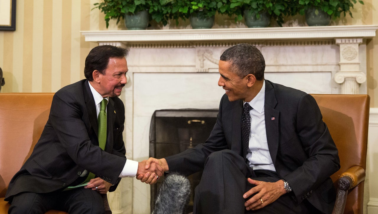 President Barack Obama has come under fire in recent months for not severing ties with Sultan Hassanal Bolkiah of Brunei, left, despite the country's stance on LGBT and other human rights issues.