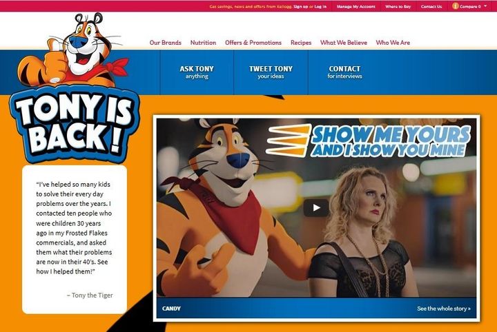 Kellogg's cartoon character Tony the Tiger appears in new offensive prank video.