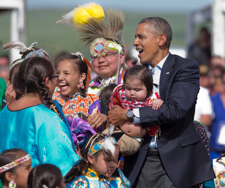 President Obama joins members of the Standing Rock Sioux Tribal Nation for a celebration in June,