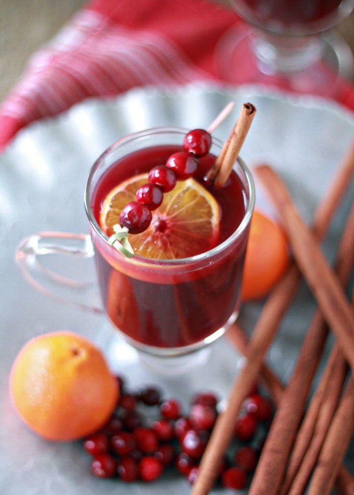 Slow Cooker Cranberry-Orange Mulled Wine