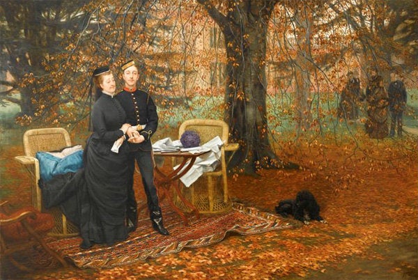 <a href="https://commons.wikimedia.org/wiki/File:L%27imp%C3%A9ratrice_Eug%C3%A9nie_et_son_fils_-_1878_-_James_Tissot.jpg" role="link" class=" js-entry-link cet-external-link" data-vars-item-name="James Tissot, "The Empress Eugénie and Her Son," 1878" data-vars-item-type="text" data-vars-unit-name="5617ce96e4b0082030a20d50" data-vars-unit-type="buzz_body" data-vars-target-content-id="https://commons.wikimedia.org/wiki/File:L%27imp%C3%A9ratrice_Eug%C3%A9nie_et_son_fils_-_1878_-_James_Tissot.jpg" data-vars-target-content-type="url" data-vars-type="web_external_link" data-vars-subunit-name="article_body" data-vars-subunit-type="component" data-vars-position-in-subunit="4">James Tissot, "The Empress Eugénie and Her Son," 1878</a>