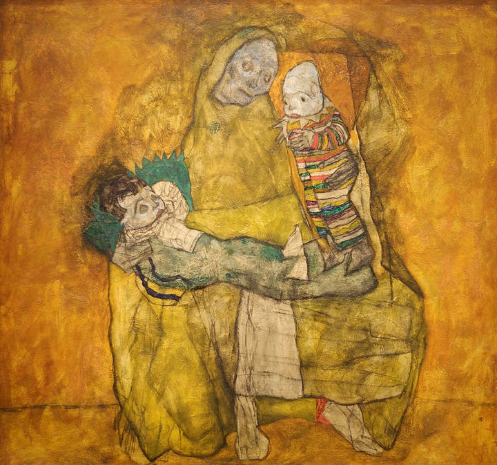 Egon Schiele, "Mother with two children," 1915