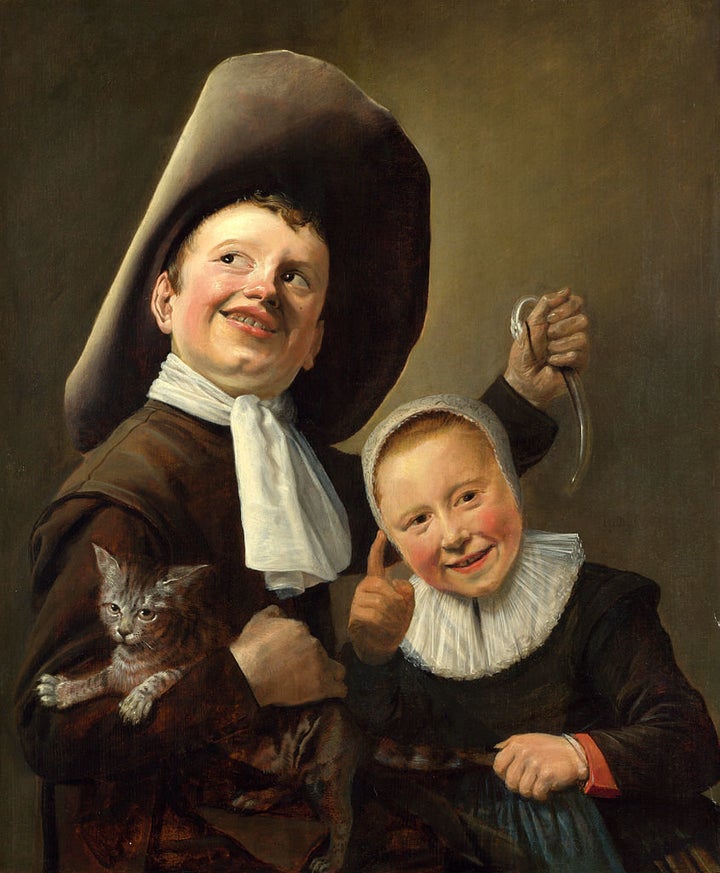 Judith Leyster, "A Boy and a Girl with a Cat and an Eel," 1635