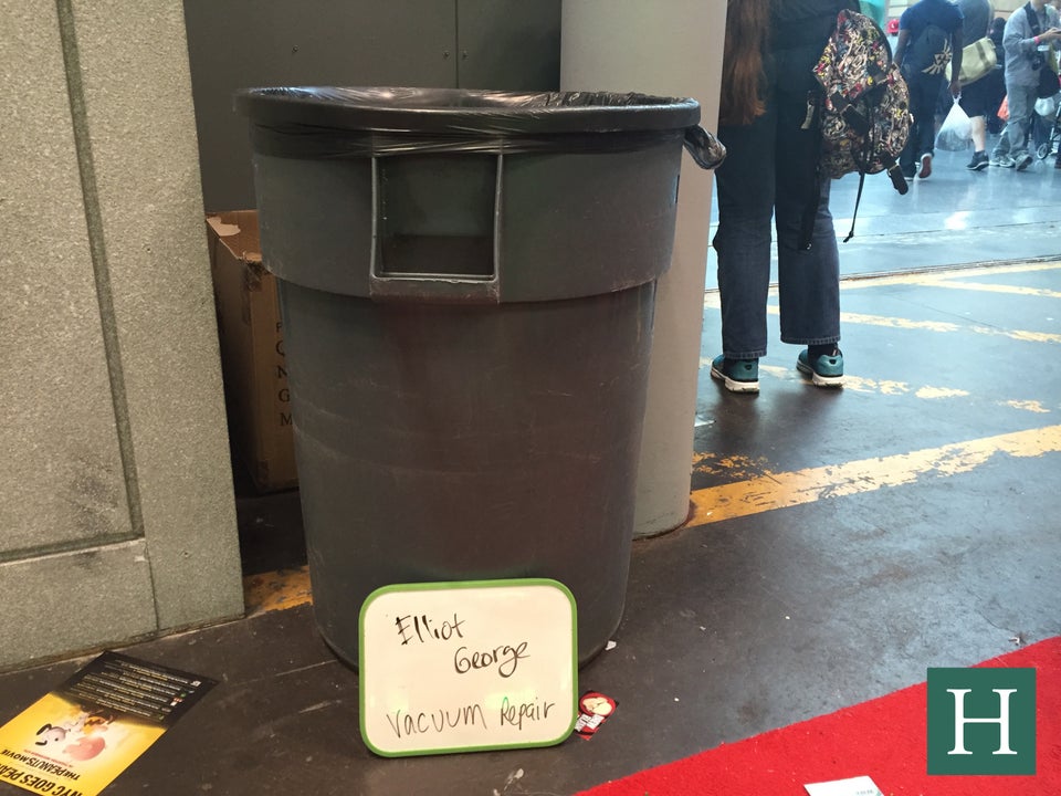 Ordinary trash can costume. No one had any idea!