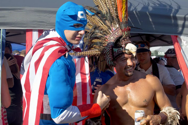 Scenes from the tailgate border fence at the epic U.S.-Mexico soccer game