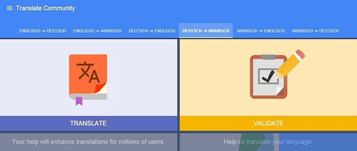 Google Germany has asked users to help enhance its translation tools, particularly for Arabic and Farsi speakers.