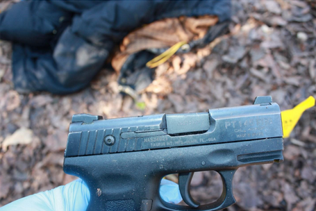 The gun that cops say they recovered from the scene of Chambers' death. The family's lawyers say this gun isn't the same model that White and Brown said was stolen from their house.