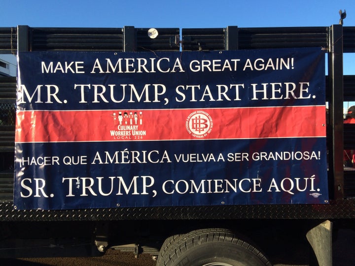 A worker from Trump's own hotel spoke at Monday's rally about her desire to unionize.