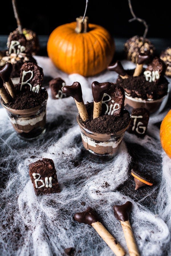 Deathly Chocolate Graveyard Cakes