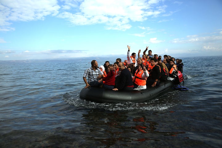 Five armed commandos wearing hoods and masks attacked boats carrying refugees off the Greek coast on Oct. 9.