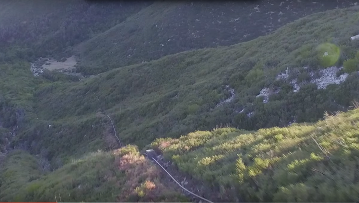 Nestle's water pipeline in the San Bernardino National Forest