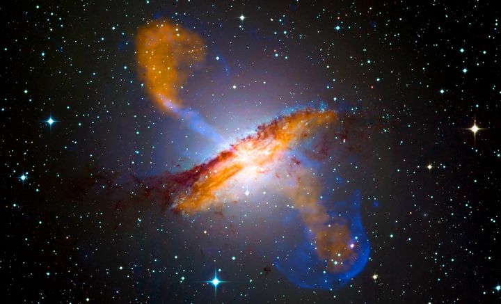 A black hole located in Centaurus A, a prominent galaxy in the constellation of Centaurus.