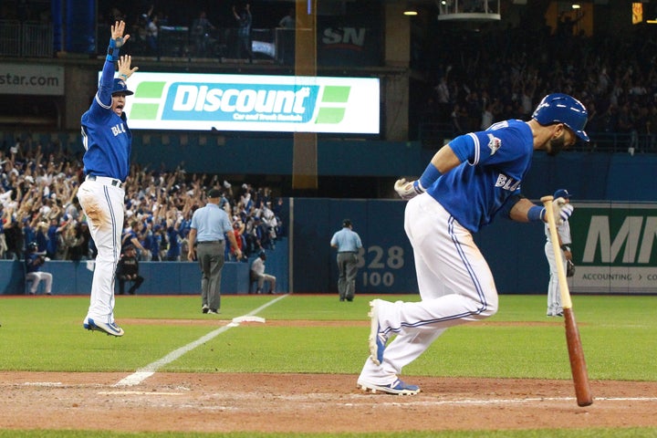 Jose Bautista hammers go-ahead three-run shot in ALDS Game 5, delivers epic bat  flip 