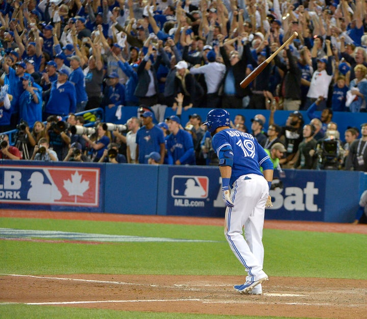 Jose Bautista hammers go-ahead three-run shot in ALDS Game 5, delivers epic  bat flip 