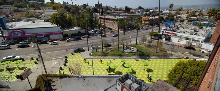 People St. is a Los Angeles project that turns underused parts of streets into public spaces.