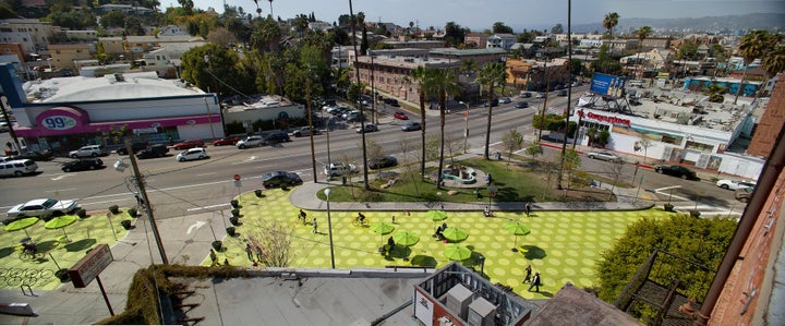 People St. is a Los Angeles project that turns underused parts of streets into public spaces. 