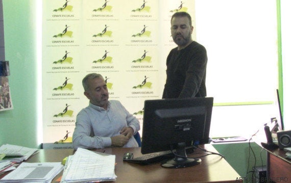 Galán and Abdul Mohsen in the Cenafe office.