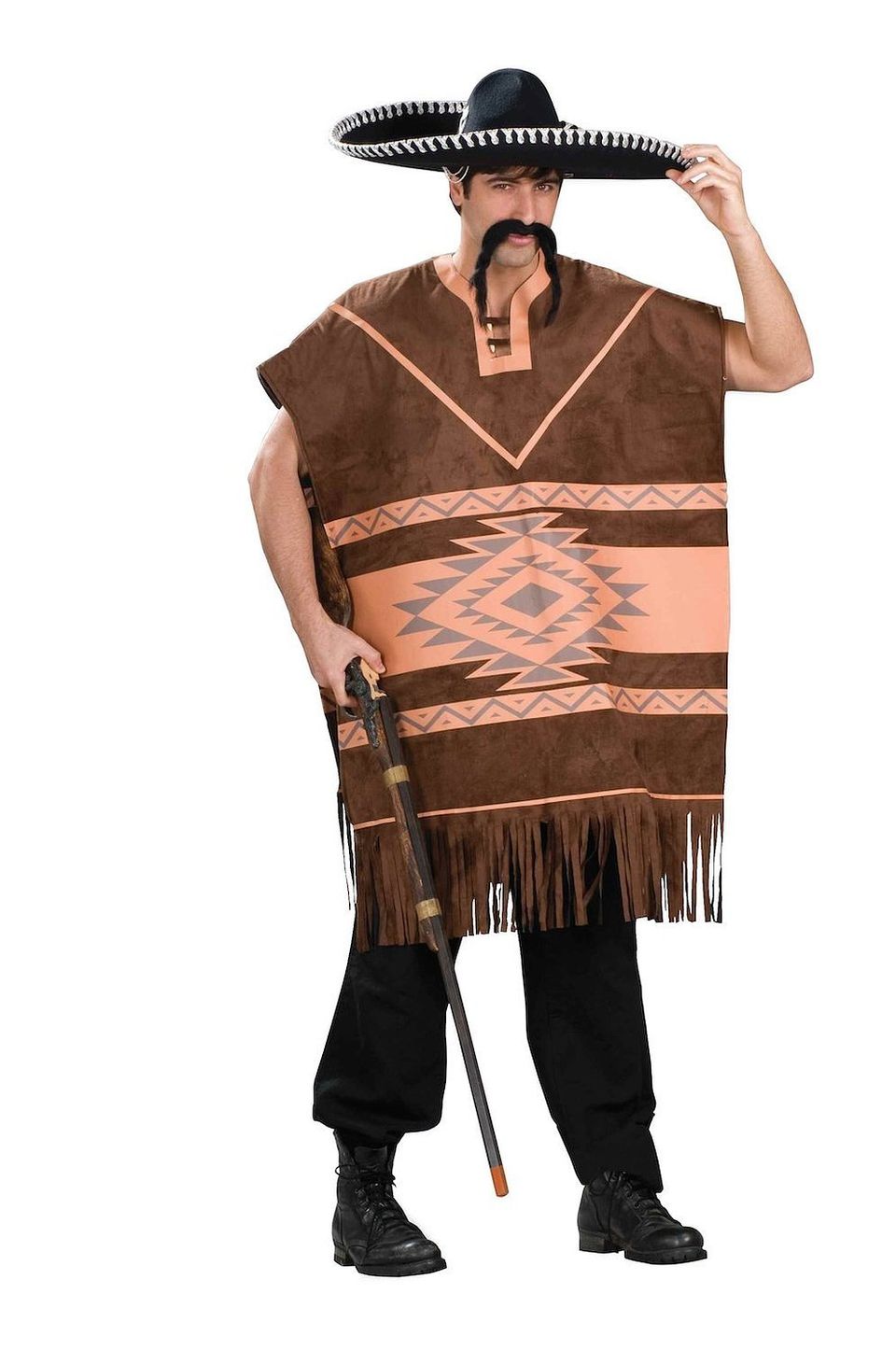 "Men's Ranchero Costume Mexican Poncho"