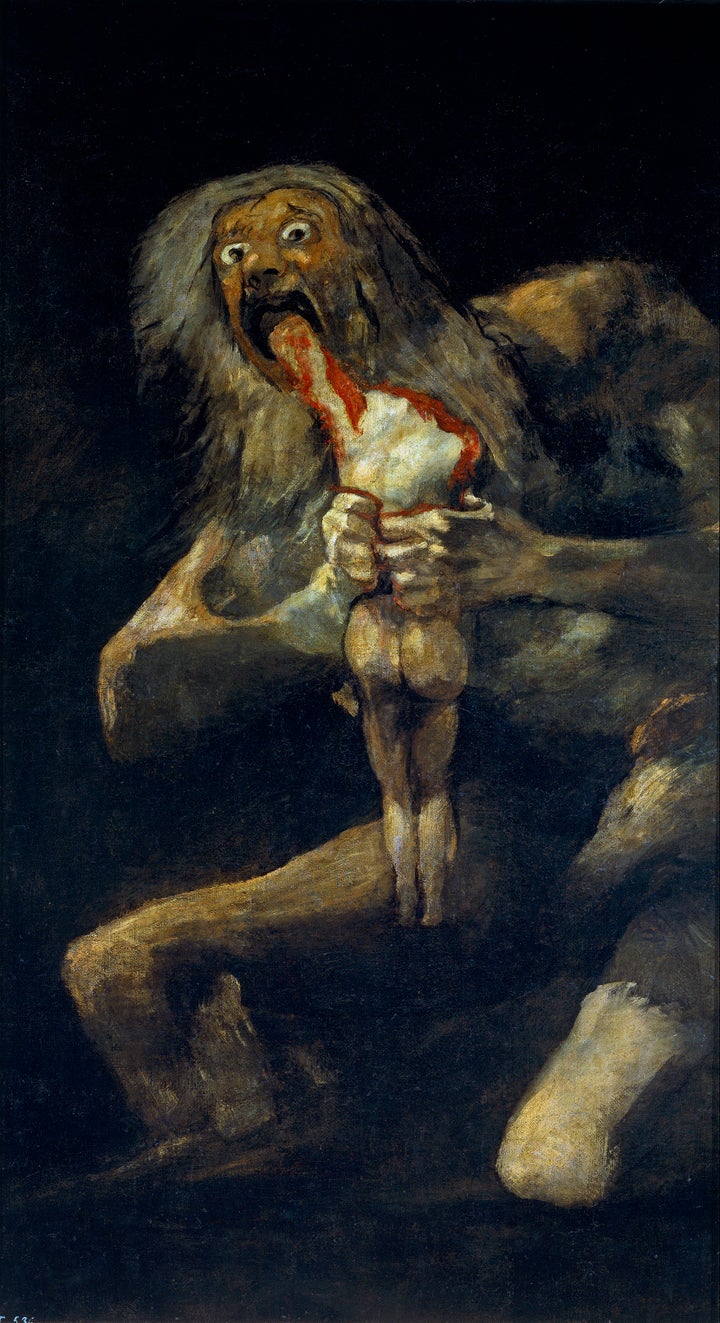 <a href="https://en.wikipedia.org/wiki/File:Francisco_de_Goya,_Saturno_devorando_a_su_hijo_(1819-1823).jpg" role="link" class=" js-entry-link cet-external-link" data-vars-item-name="Francisco Goya, "Saturn Devouring His Son," 1819-1823" data-vars-item-type="text" data-vars-unit-name="56216369e4b0bce34700be92" data-vars-unit-type="buzz_body" data-vars-target-content-id="https://en.wikipedia.org/wiki/File:Francisco_de_Goya,_Saturno_devorando_a_su_hijo_(1819-1823).jpg" data-vars-target-content-type="url" data-vars-type="web_external_link" data-vars-subunit-name="article_body" data-vars-subunit-type="component" data-vars-position-in-subunit="4">Francisco Goya, "Saturn Devouring His Son," 1819-1823</a>