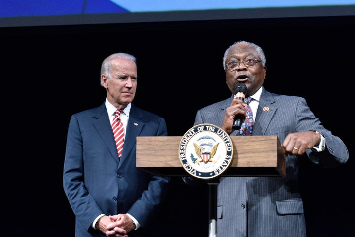 Rep. James Clyburn, right, has suggested Vice President Joe Biden not run for president.