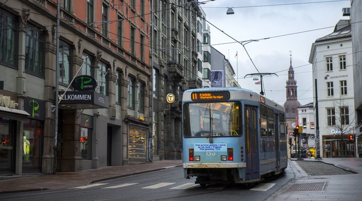 A tram in Oslo.