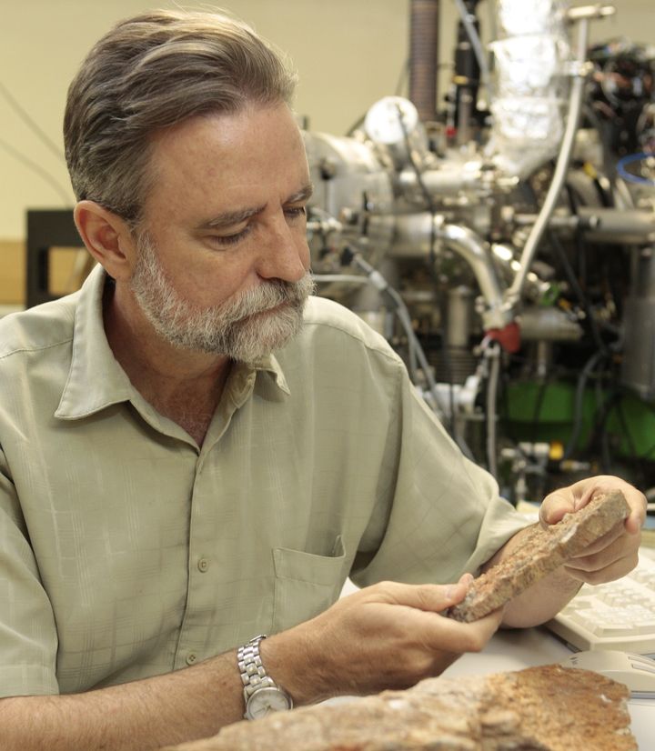 Mark Harrison, pictured, and other geologists discovered carbon that indicates life on Earth began 300 million years earlier than previously thought.