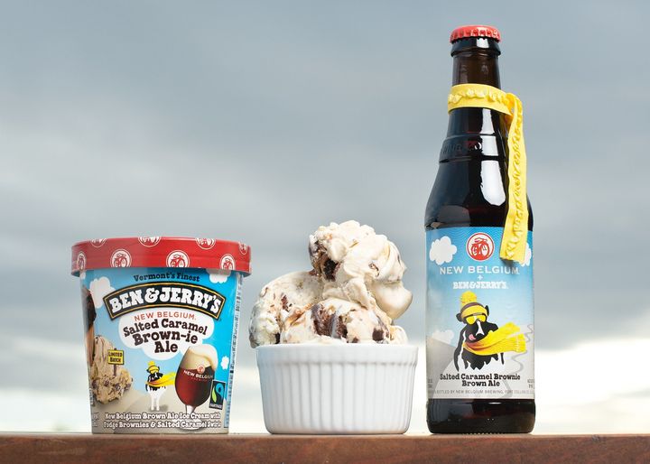 Ben & Jerry's new ice cream flavor, Salted Caramel Brown-ie Ale, goes great with its beer soulmate.