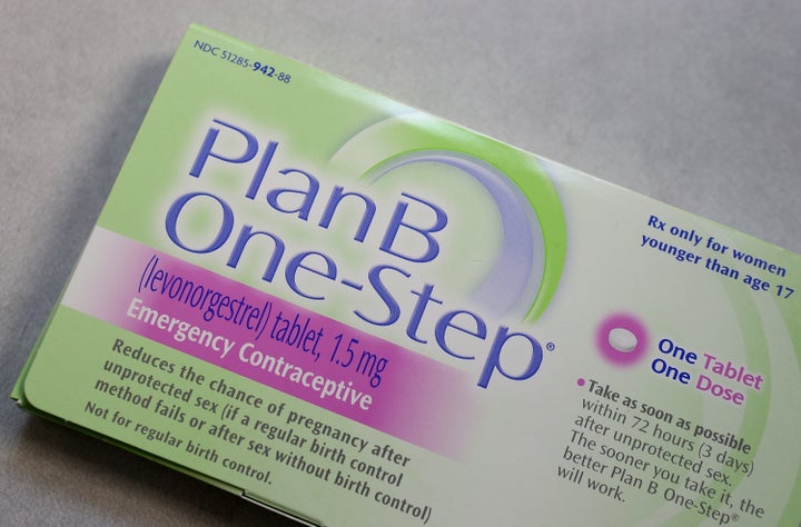 A package of Plan B contraceptive.