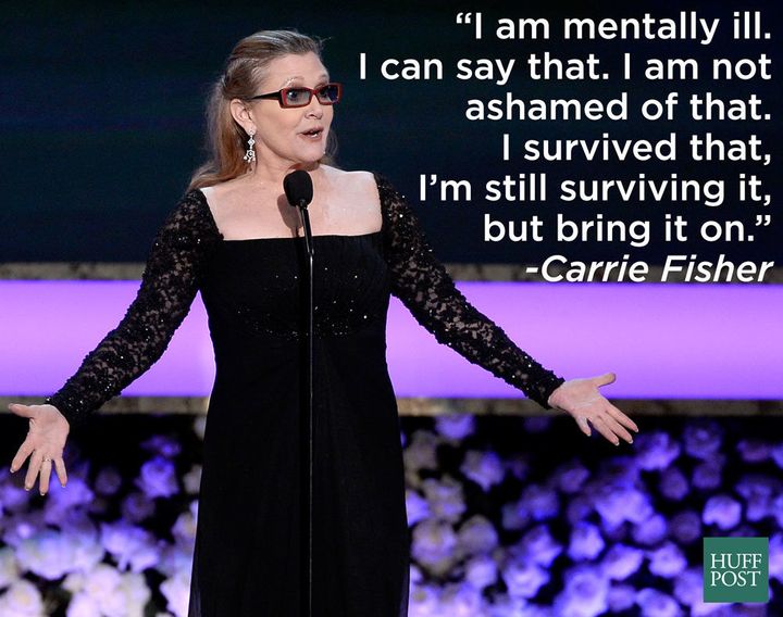 Image result for carrie fisher mental health