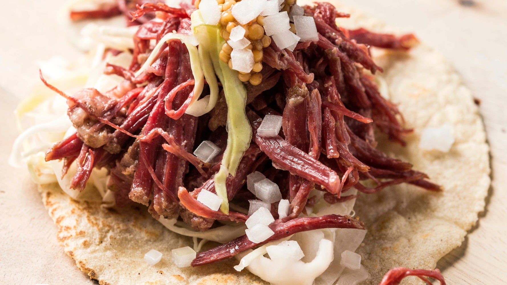 Pastrami Tacos With Mustard Seed Salsa Recipe HuffPost Life