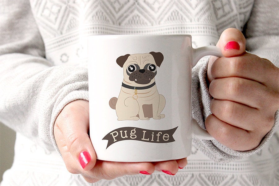 A pug mug, because you didn't choose the pug life; the pug life chose you.