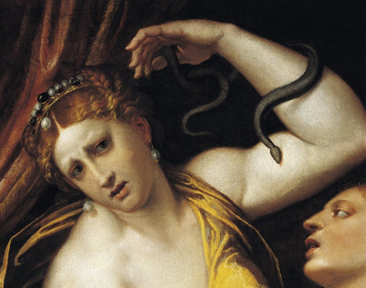 The Suicide of Cleopatra, by Domenico Riccio (1516-1567). Today, researchers doubt the Egyptian queen could have killed herself with a snake. Cleopatra probably didn't look like this, either, but that's another issue altogether.