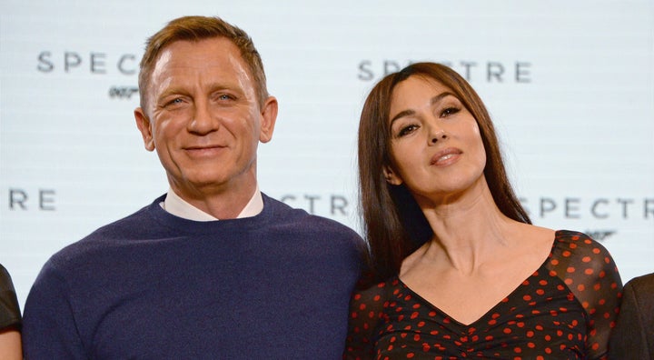 <em>Craig with "Spectre" co-star Monica Bellucci</em>.