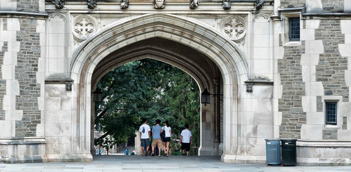 Pictured: Nerds on the campus of Princeton University, in Princeton, New Jersey.