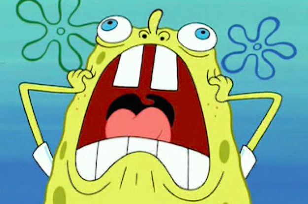 spongebob happy crying face